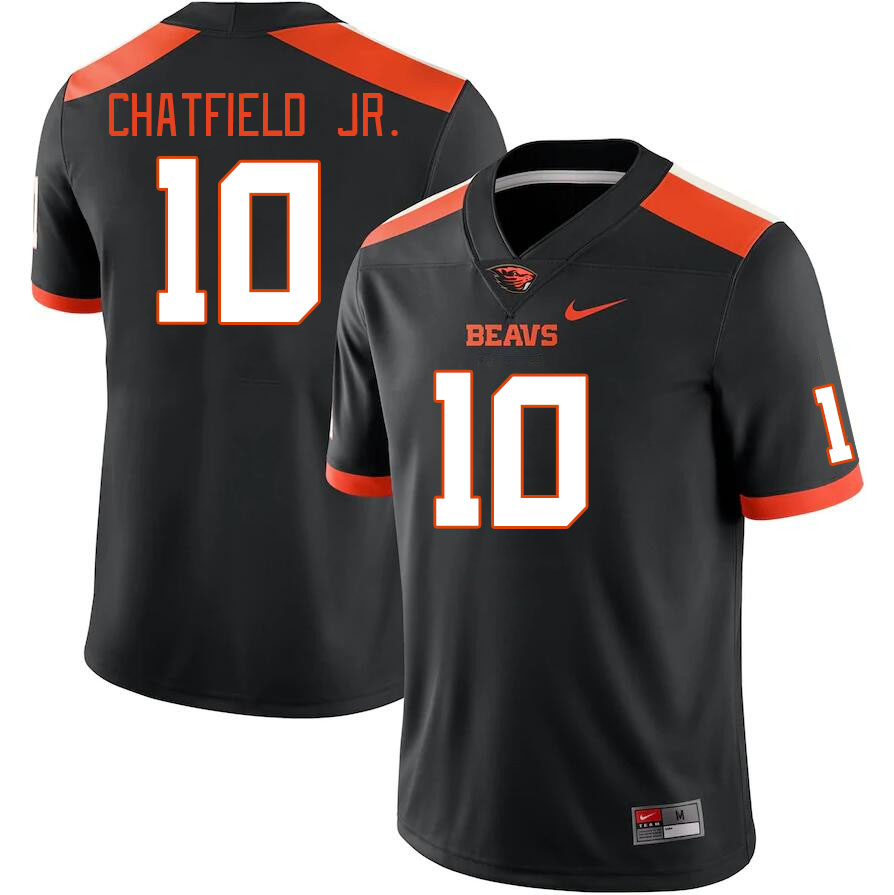 Men #10 Andrew Chatfield Jr. Oregon State Beavers College Football Jerseys Stitched Sale-Black